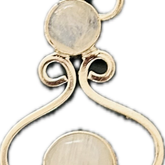 Rainbow Moonstone Gemstone 925 Silver Pendant Handmade Pendant Necklace - Picture 5 of 7